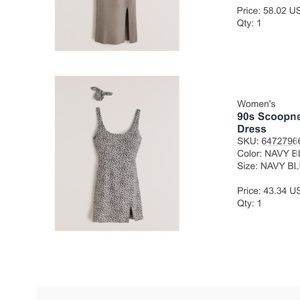 Abercrombie and fitch 90s scoopneck mini dress xsmall
